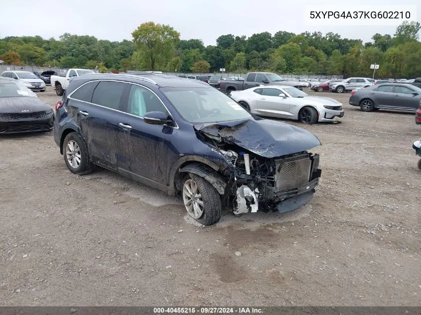 5XYPG4A37KG602210 2019 Kia Sorento 2.4L Lx