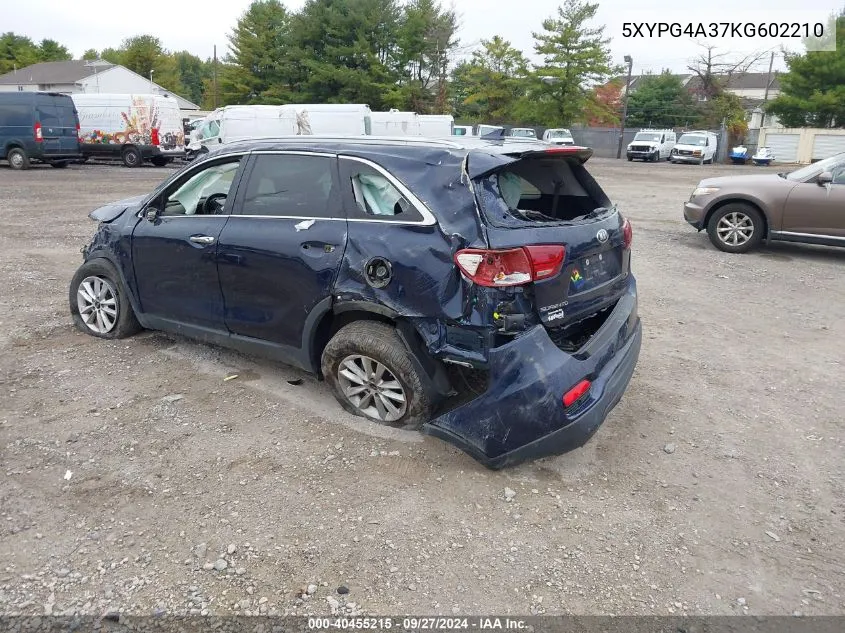 5XYPG4A37KG602210 2019 Kia Sorento 2.4L Lx