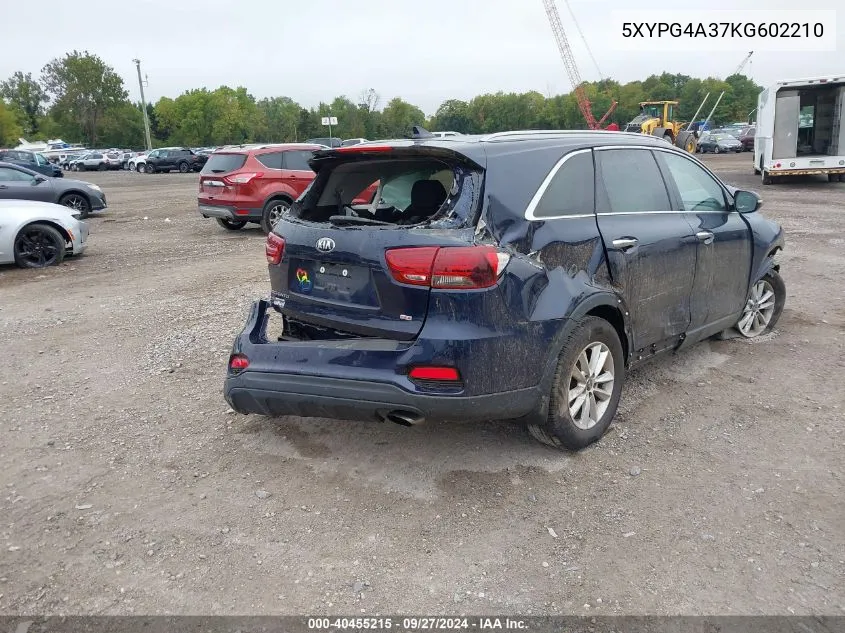 5XYPG4A37KG602210 2019 Kia Sorento 2.4L Lx