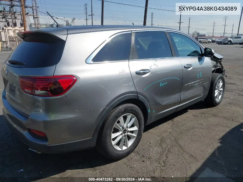 2019 Kia Sorento L/Lx VIN: 5XYPG4A38KG434089 Lot: 40473262