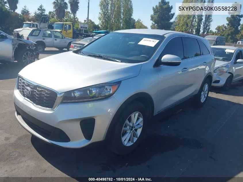 2019 Kia Sorento 3.3L Lx VIN: 5XYPGDA50KG558228 Lot: 40498782