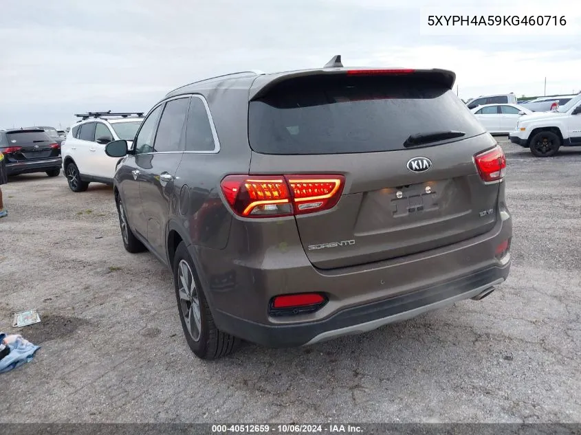 5XYPH4A59KG460716 2019 Kia Sorento Ex/Ex Sport