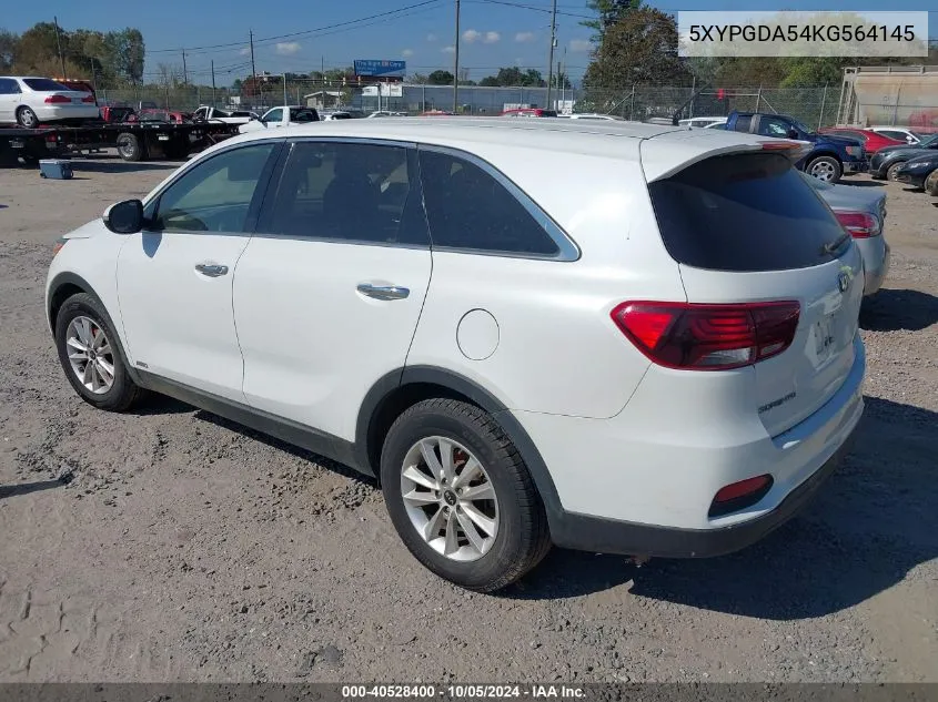 5XYPGDA54KG564145 2019 Kia Sorento Lx V6