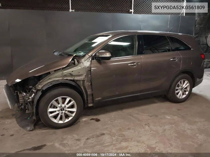 5XYPGDA52KG561809 2019 Kia Sorento 3.3L Lx