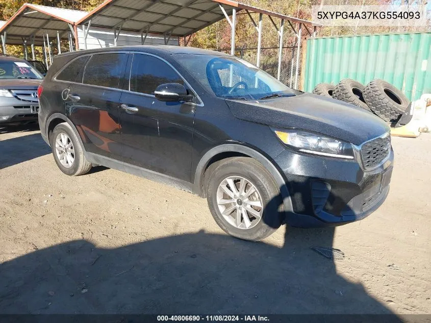 5XYPG4A37KG554093 2019 Kia Sorento 2.4L Lx