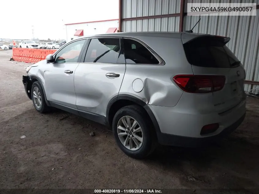 5XYPG4A59KG490057 2019 Kia Sorento 3.3L Lx