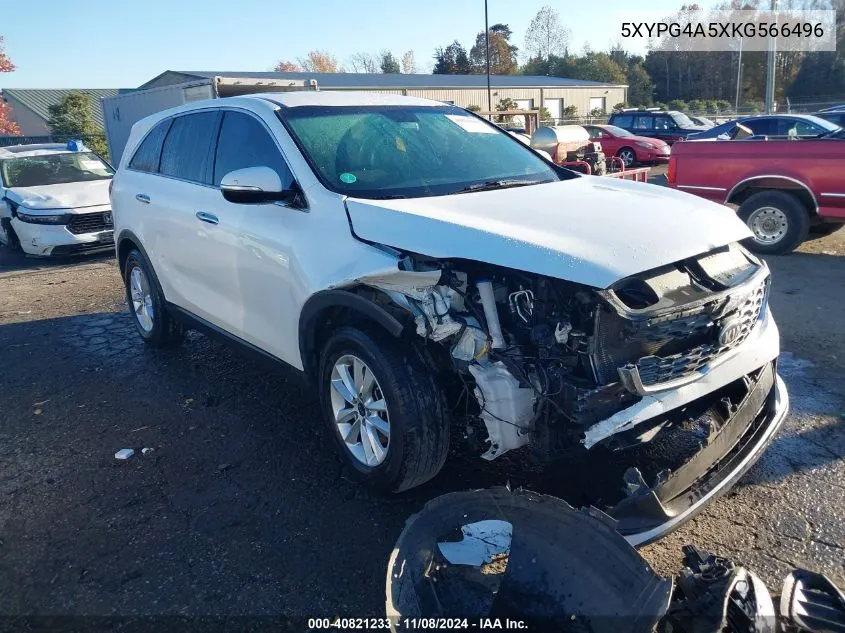 2019 Kia Sorento 3.3L Lx VIN: 5XYPG4A5XKG566496 Lot: 40821233