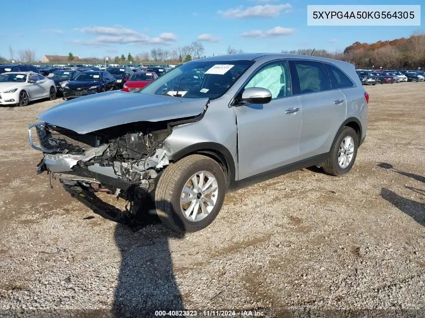 2019 Kia Sorento 3.3L Lx VIN: 5XYPG4A50KG564305 Lot: 40823323