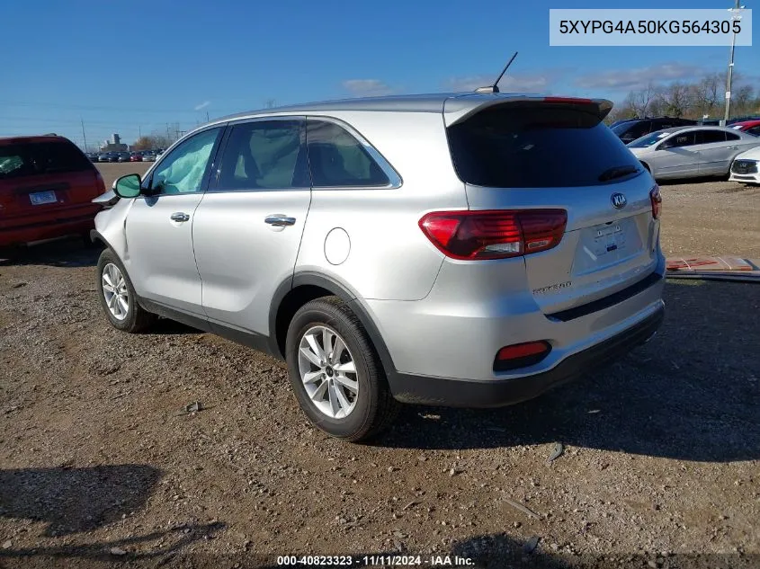 2019 Kia Sorento 3.3L Lx VIN: 5XYPG4A50KG564305 Lot: 40823323