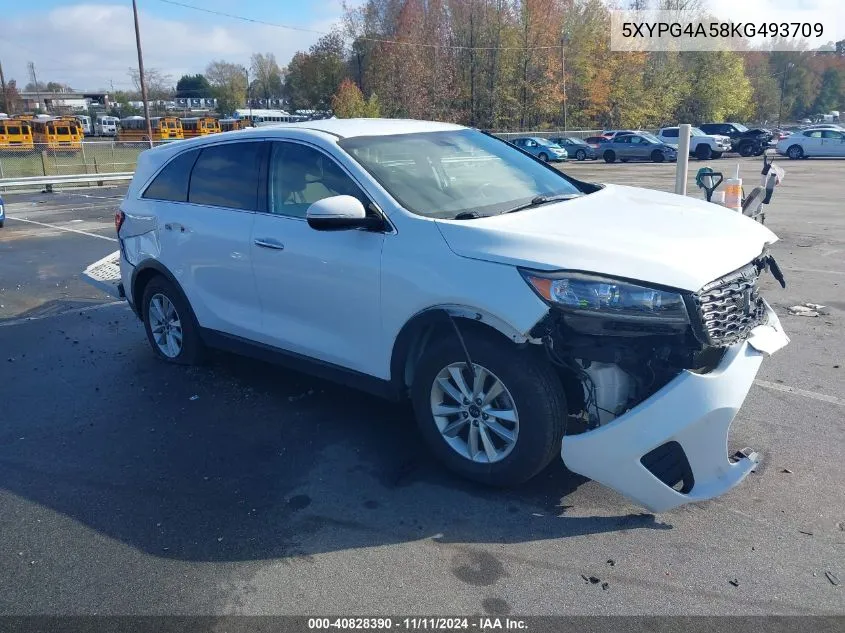 2019 Kia Sorento 3.3L Lx VIN: 5XYPG4A58KG493709 Lot: 40828390