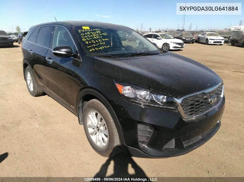 2020 Kia Sorento VIN: 5XYPGDA30LG641884 Lot: 12089498