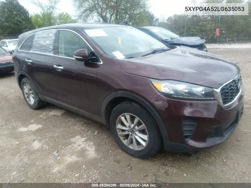 2020 Kia Sorento 3.3L Lx VIN: 5XYPG4A52LG635053 Lot: 39394299