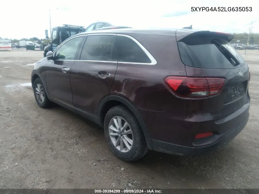 5XYPG4A52LG635053 2020 Kia Sorento 3.3L Lx