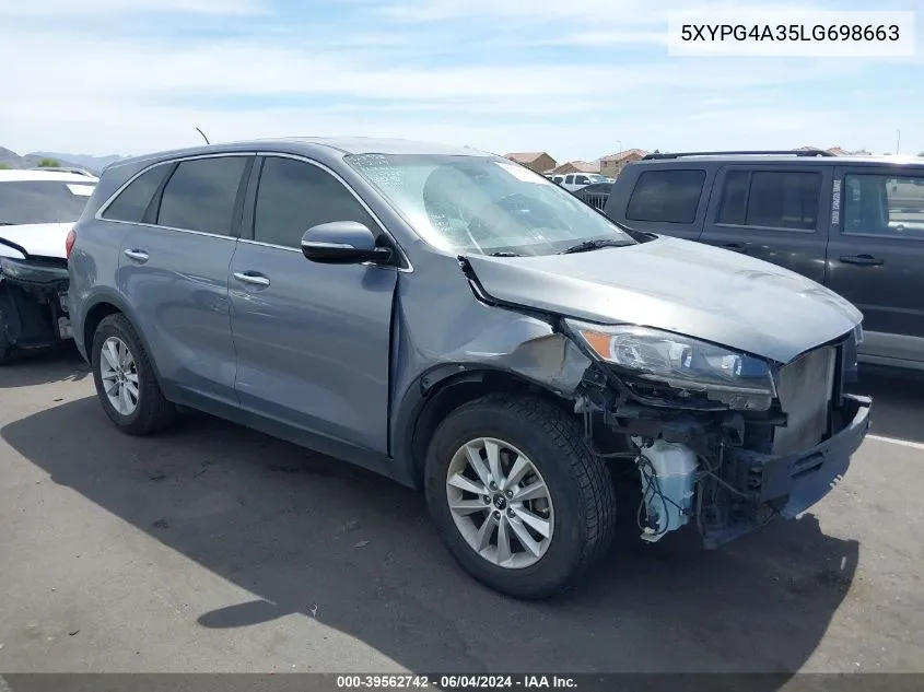 5XYPG4A35LG698663 2020 Kia Sorento 2.4L L