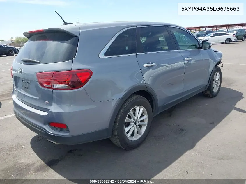 5XYPG4A35LG698663 2020 Kia Sorento 2.4L L