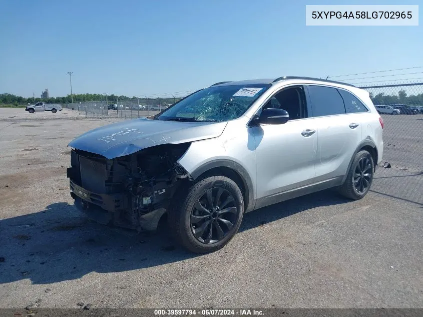 2020 Kia Sorento 3.3L S VIN: 5XYPG4A58LG702965 Lot: 39597794