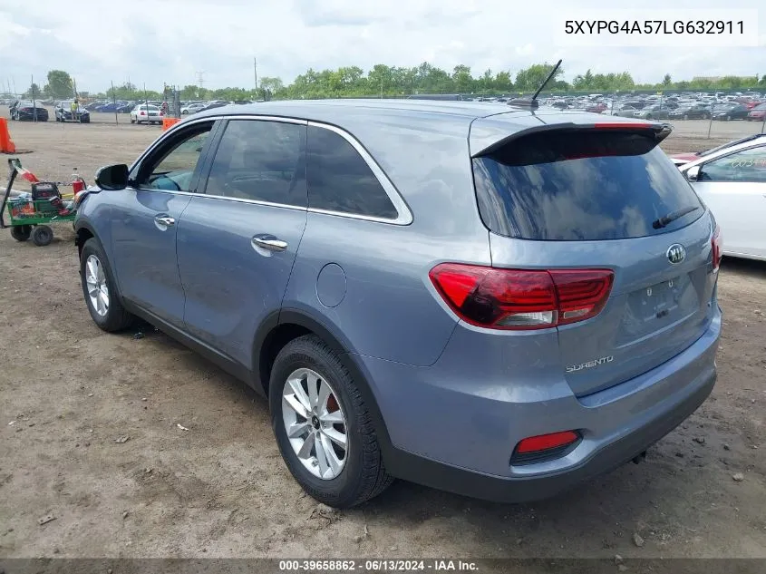 5XYPG4A57LG632911 2020 Kia Sorento 3.3L Lx