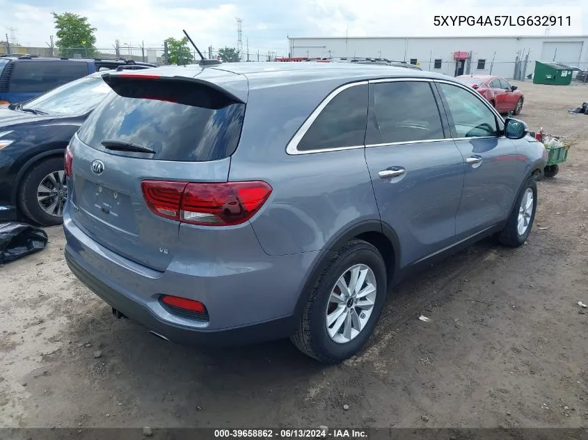 5XYPG4A57LG632911 2020 Kia Sorento 3.3L Lx