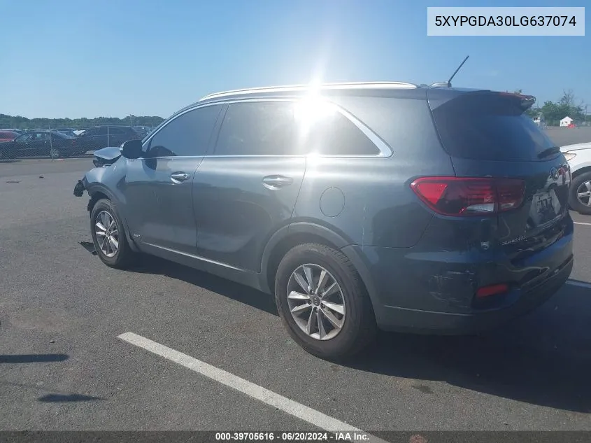 2020 Kia Sorento 2.4L Lx VIN: 5XYPGDA30LG637074 Lot: 39705616