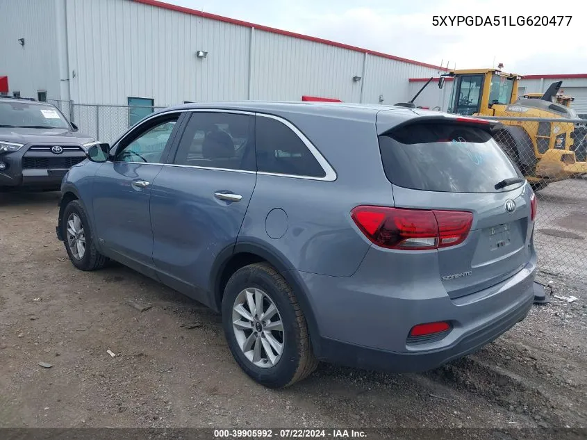 5XYPGDA51LG620477 2020 Kia Sorento 3.3L Lx