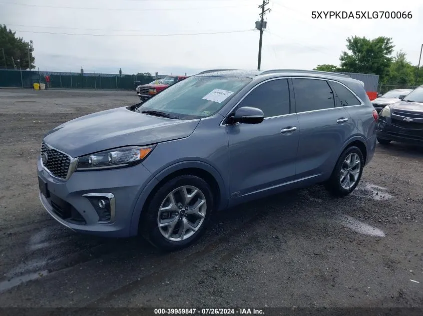 2020 Kia Sorento 3.3L Sx VIN: 5XYPKDA5XLG700066 Lot: 39959847