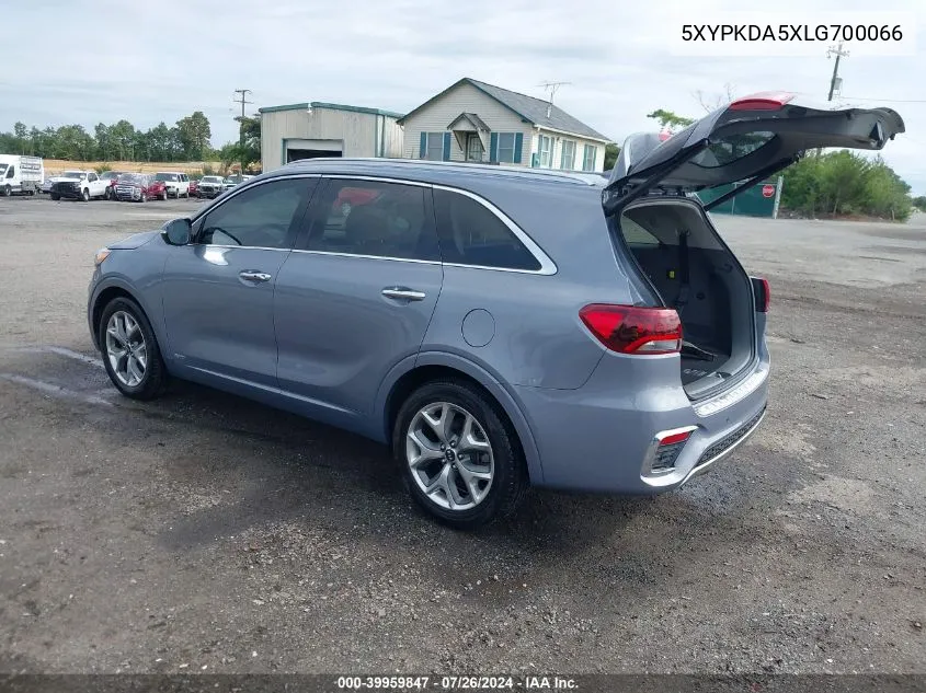 2020 Kia Sorento 3.3L Sx VIN: 5XYPKDA5XLG700066 Lot: 39959847