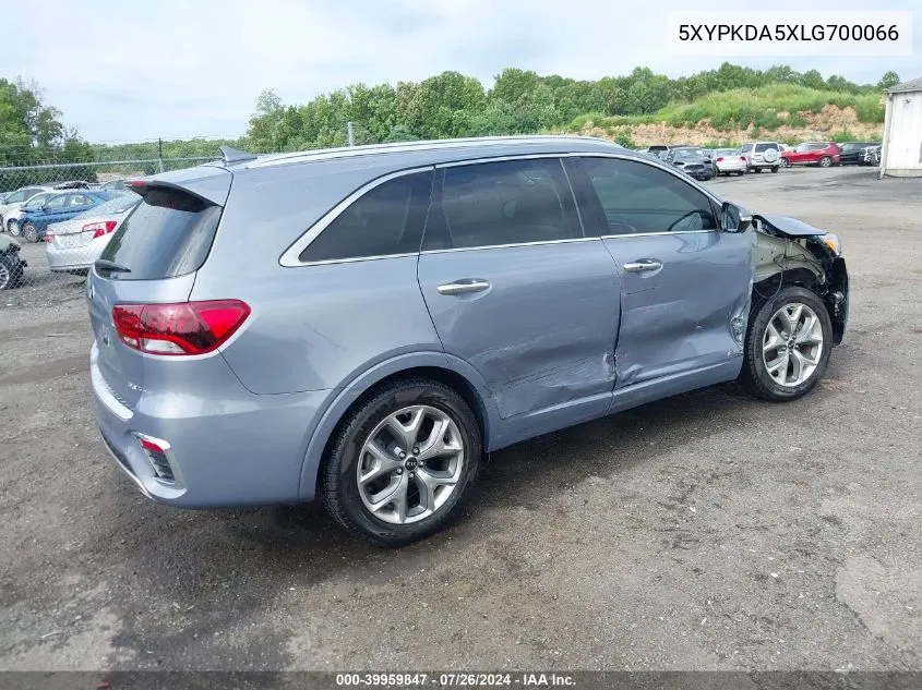 2020 Kia Sorento 3.3L Sx VIN: 5XYPKDA5XLG700066 Lot: 39959847