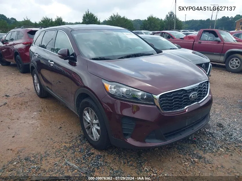 5XYPG4A51LG627137 2020 Kia Sorento 3.3L Lx