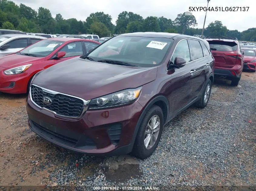 2020 Kia Sorento 3.3L Lx VIN: 5XYPG4A51LG627137 Lot: 39976362