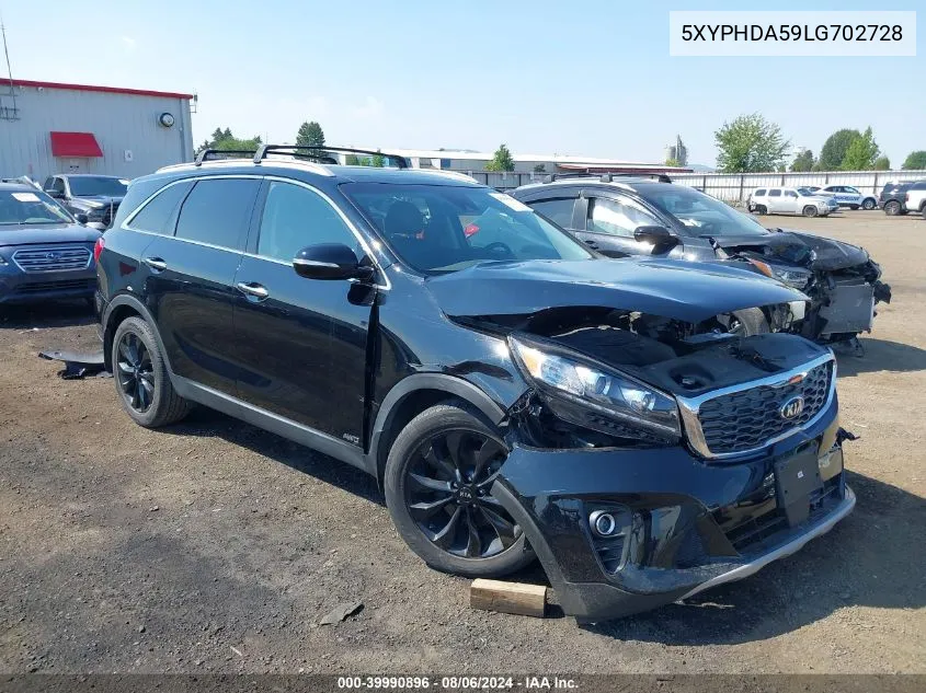 2020 Kia Sorento 3.3L Ex VIN: 5XYPHDA59LG702728 Lot: 39990896