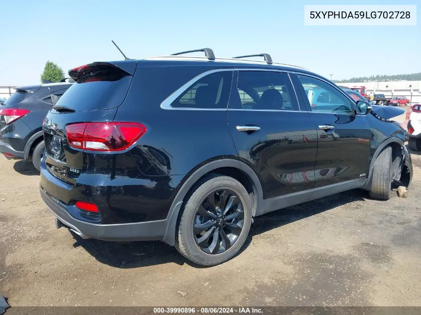 2020 Kia Sorento 3.3L Ex VIN: 5XYPHDA59LG702728 Lot: 39990896