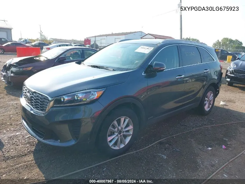 2020 Kia Sorento 2.4L Lx VIN: 5XYPGDA30LG675923 Lot: 40007967