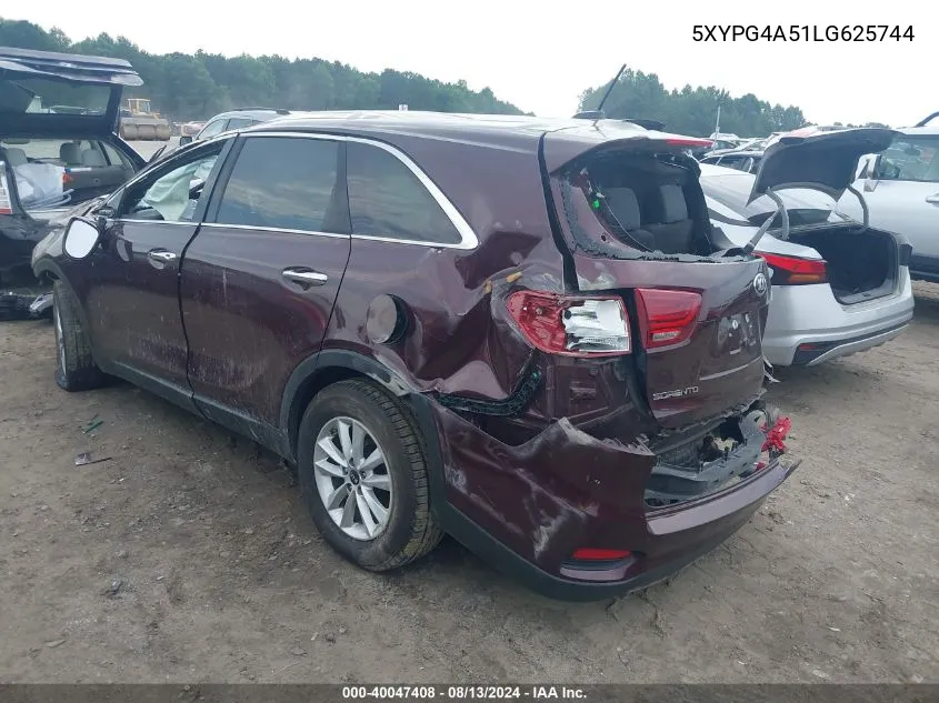 5XYPG4A51LG625744 2020 Kia Sorento 3.3L Lx