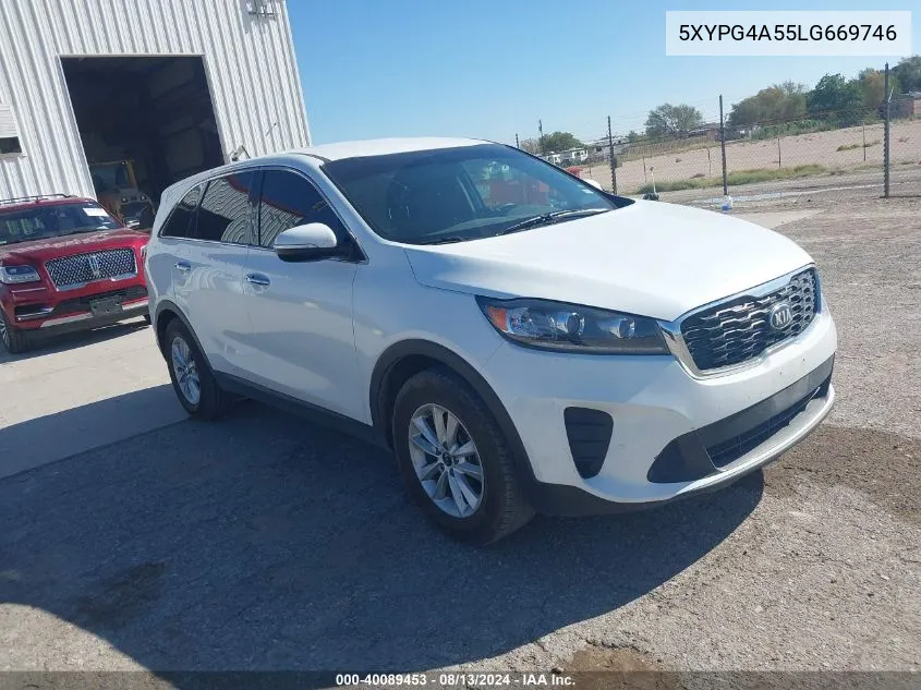 2020 Kia Sorento 3.3L Lx VIN: 5XYPG4A55LG669746 Lot: 40089453