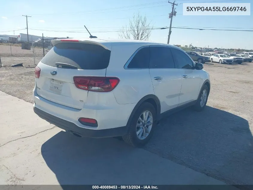 5XYPG4A55LG669746 2020 Kia Sorento 3.3L Lx