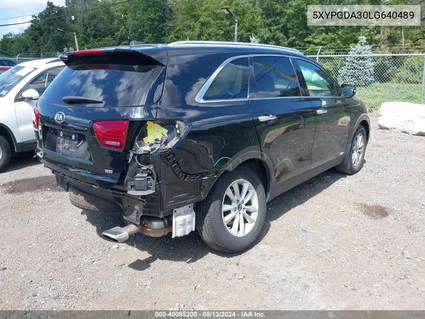 2020 Kia Sorento 2.4L Lx VIN: 5XYPGDA30LG640489 Lot: 40095200