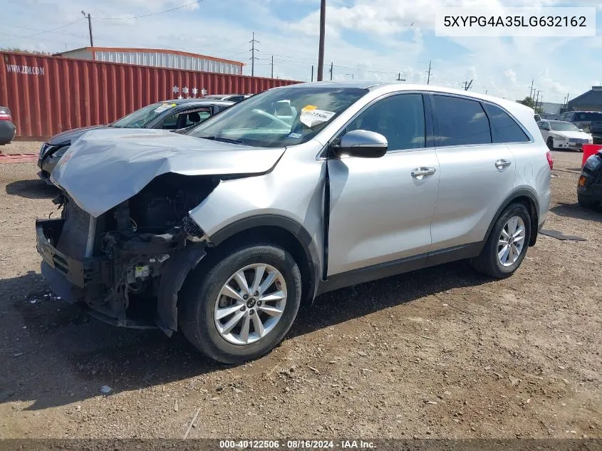 2020 Kia Sorento 2.4L L VIN: 5XYPG4A35LG632162 Lot: 40122506