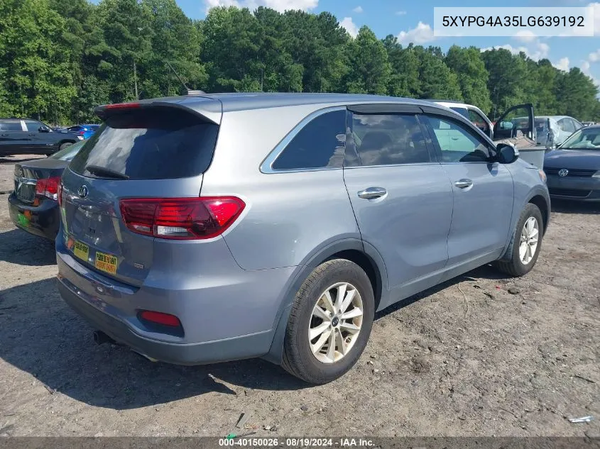 5XYPG4A35LG639192 2020 Kia Sorento 2.4L Lx