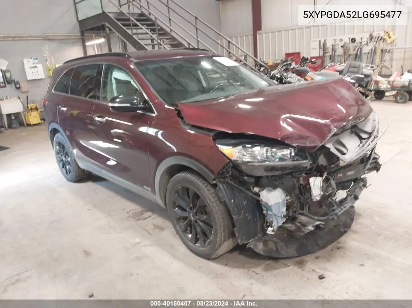 2020 Kia Sorento 3.3L S VIN: 5XYPGDA52LG695477 Lot: 40150407