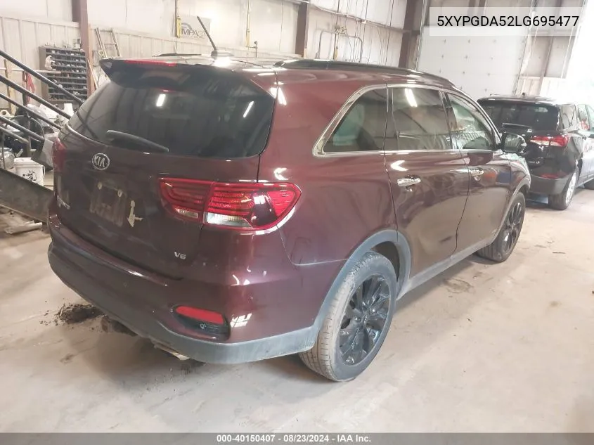 2020 Kia Sorento 3.3L S VIN: 5XYPGDA52LG695477 Lot: 40150407