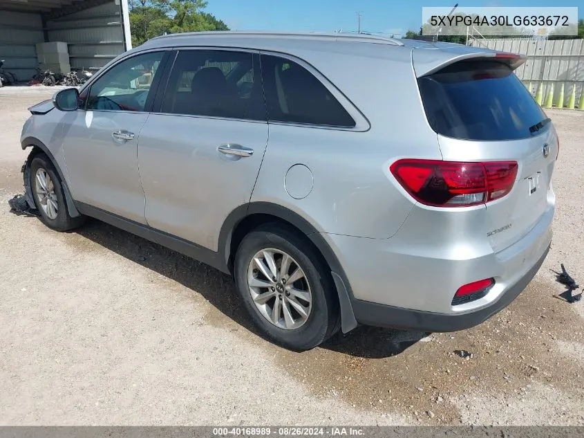 5XYPG4A30LG633672 2020 Kia Sorento 2.4L Lx