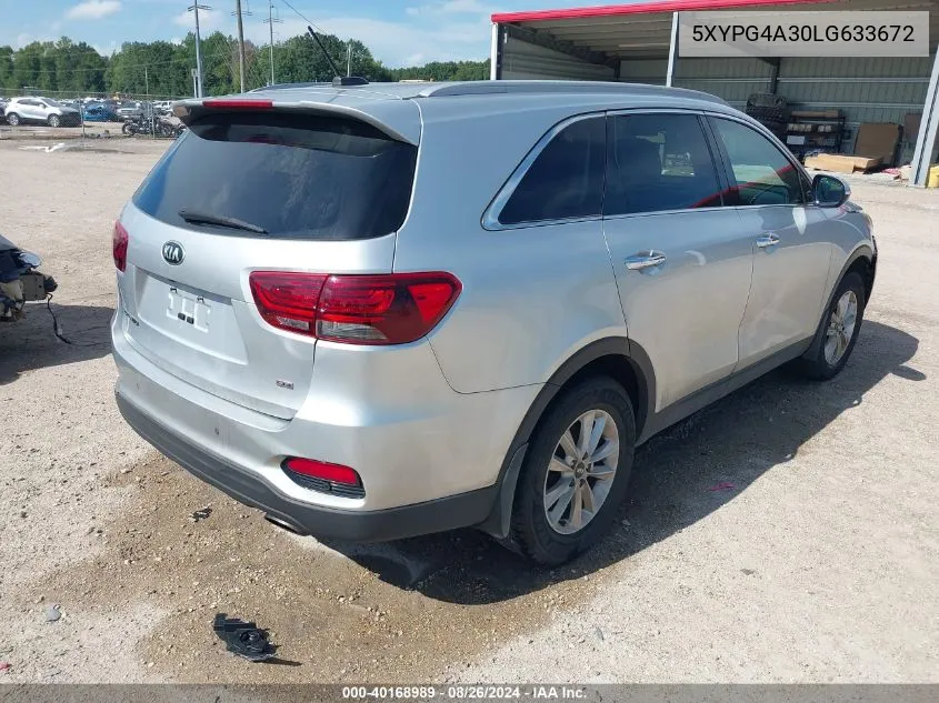 5XYPG4A30LG633672 2020 Kia Sorento 2.4L Lx