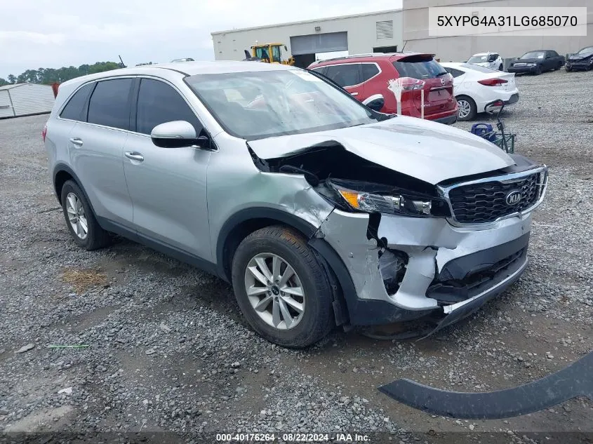 2020 Kia Sorento 2.4L Lx VIN: 5XYPG4A31LG685070 Lot: 40176264