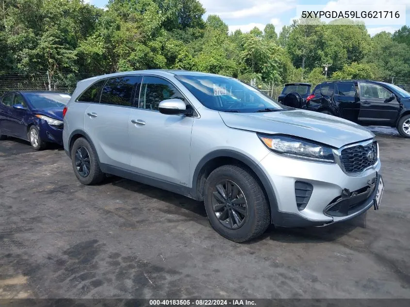 2020 Kia Sorento 3.3L Lx VIN: 5XYPGDA59LG621716 Lot: 40183505