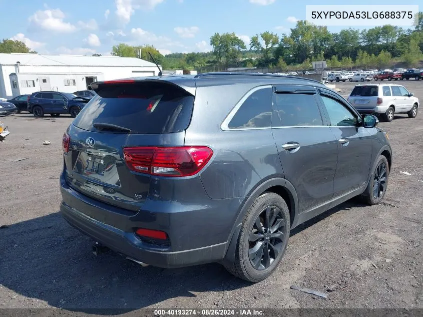 5XYPGDA53LG688375 2020 Kia Sorento 3.3L S