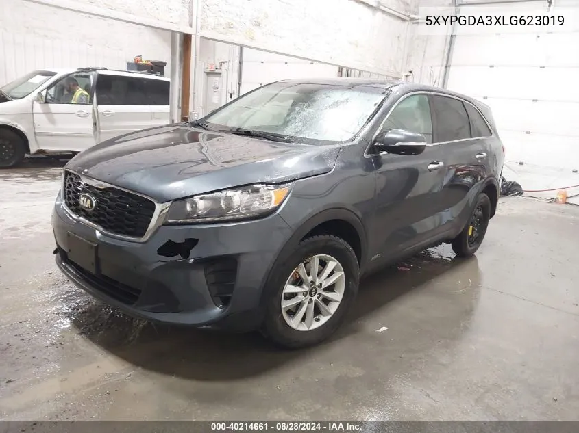 2020 Kia Sorento 2.4L Lx VIN: 5XYPGDA3XLG623019 Lot: 40214661