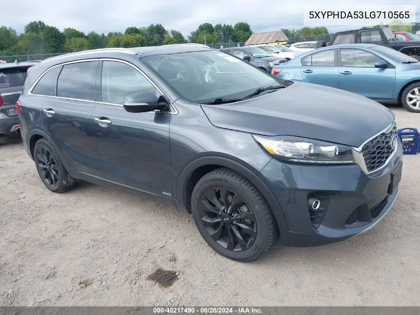 2020 Kia Sorento 3.3L Ex VIN: 5XYPHDA53LG710565 Lot: 40217490