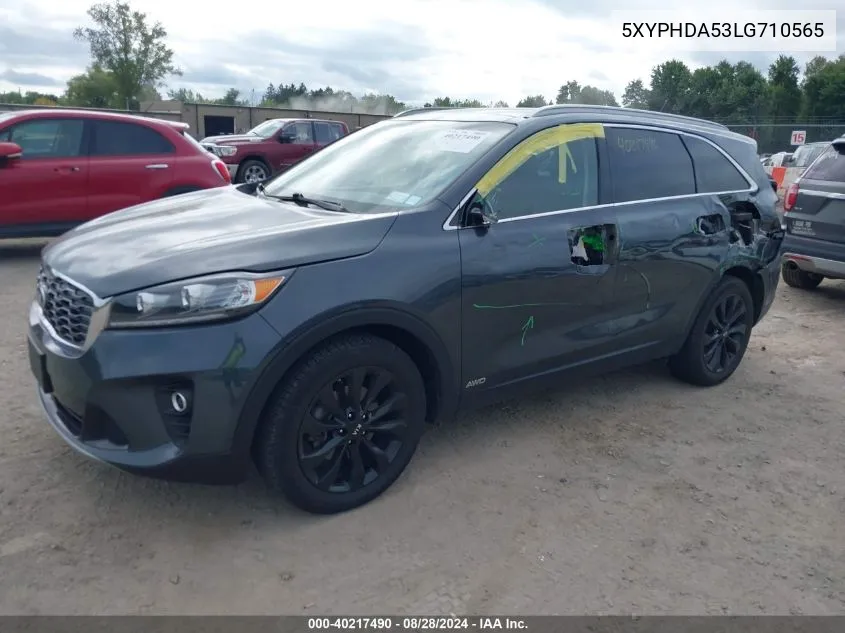 2020 Kia Sorento 3.3L Ex VIN: 5XYPHDA53LG710565 Lot: 40217490