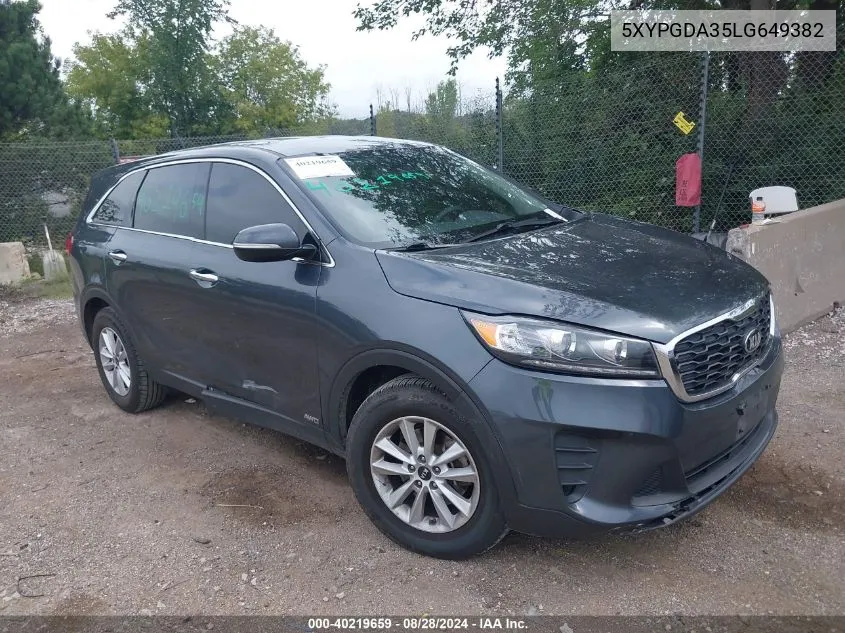 5XYPGDA35LG649382 2020 Kia Sorento 2.4L Lx