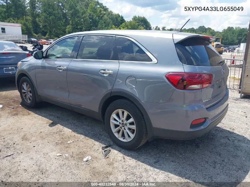 5XYPG4A33LG655049 2020 Kia Sorento 2.4L L